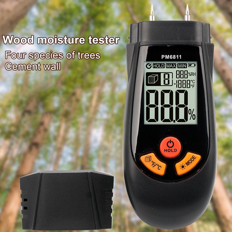 Wood Moisture Meter Woodworking Digital Water Leak Detector Damp Tester