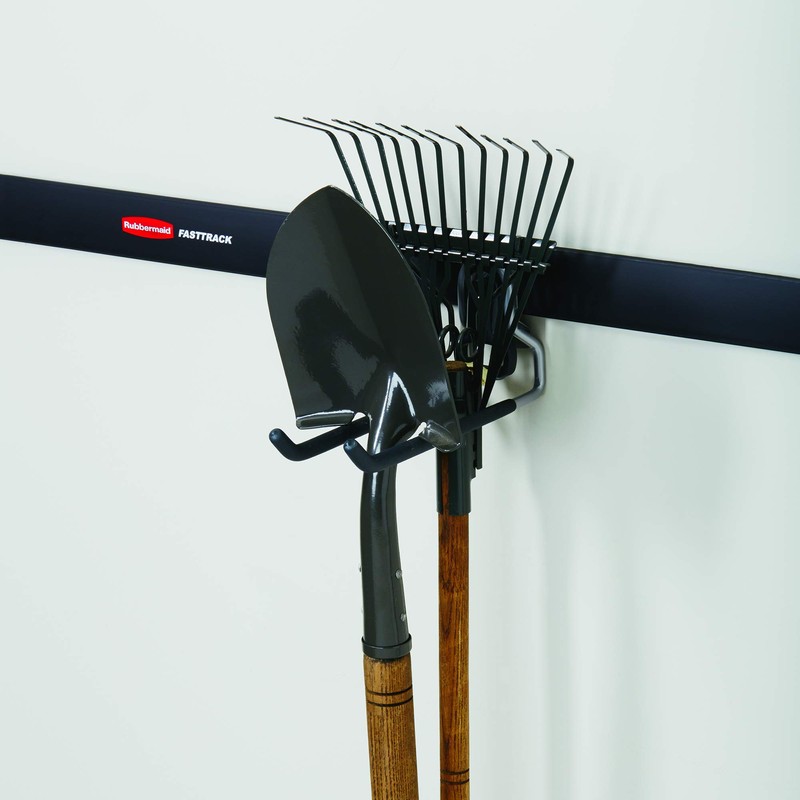 Rubbermaid Fast Track Wall Mounted Garage Storage Utility Multi Hook