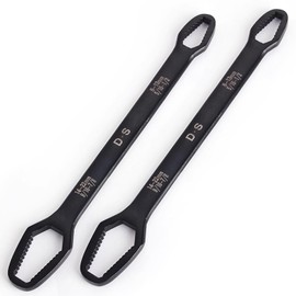 shymie Universal Wrench Combination Wrench, Universal Spanner, Free Monkey Tool, Universal Use, Compatible with 0.3 - 0.9 inches (8 - 22 mm), Set of 2 Tools, Black