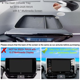 JDMCAR Upgraded Center Console Organizer Compatible with Toyota RAV4 2025 2024 2023 2022-2019 Interior Accessories, Armrest Storage Box, Dash Storage Tray(Not for New 10.5'' Multimedia Display)-3pcs