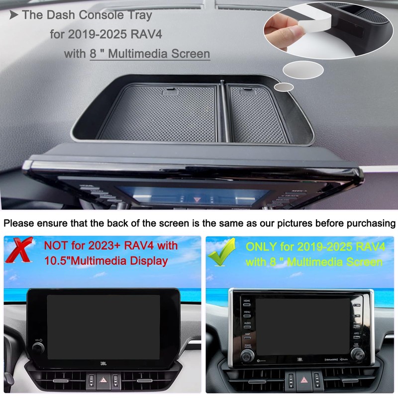 JDMCAR Upgraded Center Console Organizer Compatible with Toyota RAV4 2025