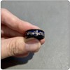Fusamk Fashion Carbon Fiber Band Ring Stainless Steel Dragon Ring(Black(11))
