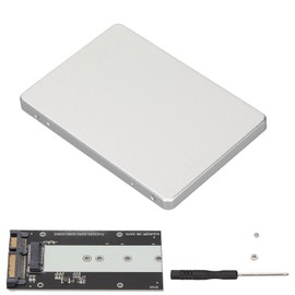 NGFF M.2 to SATA3.0 SSD Enclosure 6Gbps High Heat Dissipation Ultra Thin 2.5in SSD Hard Disk Adapter Box Silver