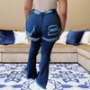 Bell Bottom Jeans for Women Ripped Elastic High Waisted Destroyed