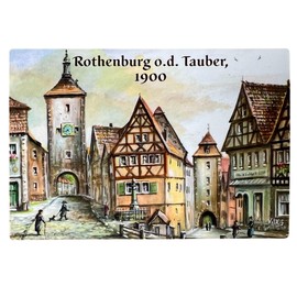 Valdeig Fridge Magnet – Rothenburg o.d. Tauber Around 1900 – Magnet Germany Bavaria Souvenir Magnets for Children Fridge Magnets Magnetic Design Also for Mini Fridge