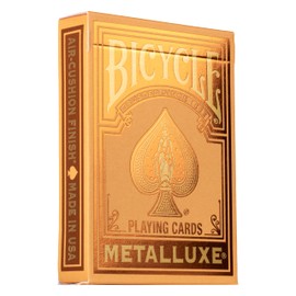 Bicycle Metalluxe Orange Playing Cards - Premium Metal Foil Finish - Poker Size