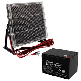 Mighty Max Battery 12 Volt 12 AH SLA Battery F2 with 12V Solar Panel Charger