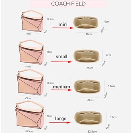 Lckaey Purse Organizer for loewe puzzle bag organizer small puzzle bag organizer insert 3066khaki-mini