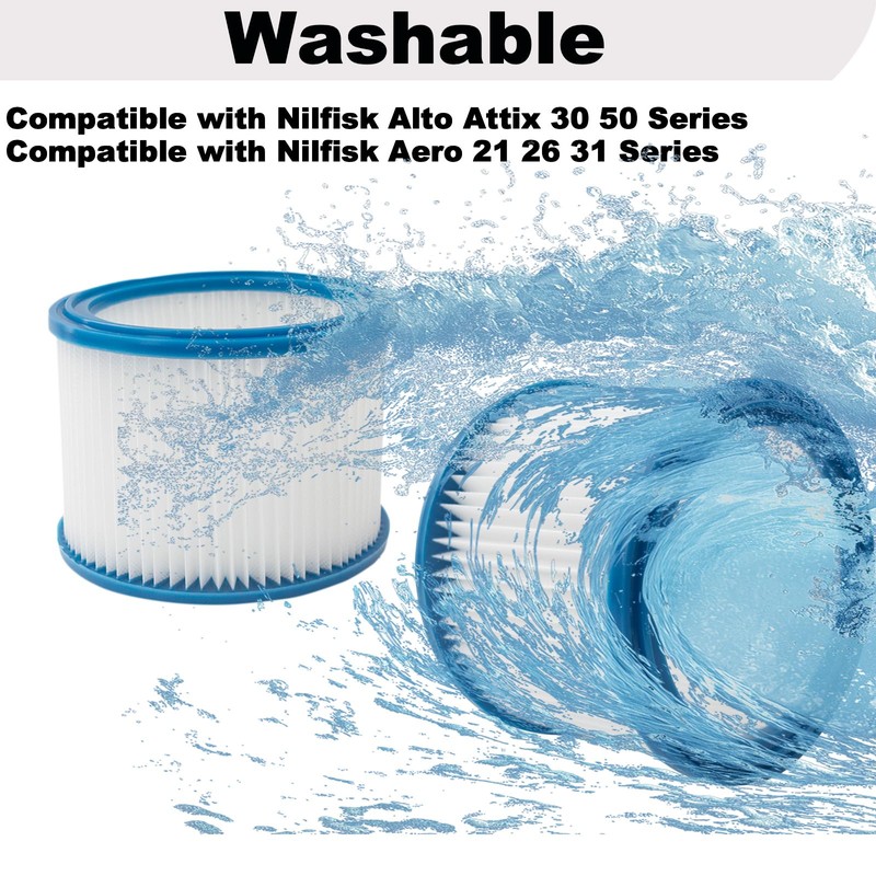2 PCS Replacement HEPA Filter Compatible with Nilfisk ALTO Attix