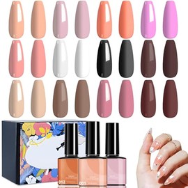 12PCS Esmalte de Uas en Gel, Esmaltes de Uas Gel Semipermanente, Brillo Deslumbrante,Colores de Macarran,Secado Rpido,Regalo de Manicura DIY para...  