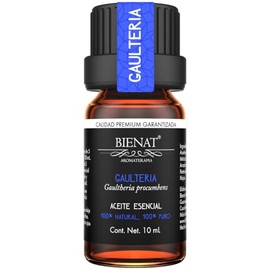 BIENAT AROMATERAPIA Aceite Esencial de Gaulteria 10mL | 100% Puro y Concentrado | Ideal para Difusor de Aromas, Humidificador, Aromaterapia, Masajes, Meditación, Jabones y Velas | Esencia Natural en Gotas
