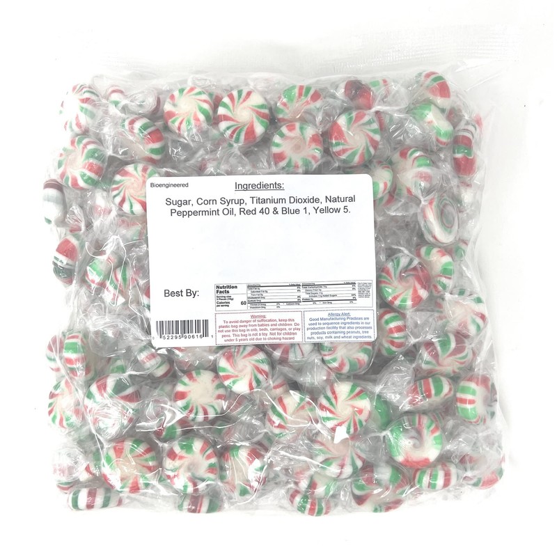 Yankee Traders Christmas Starlight Mints - 2 Lbs (Red, Green