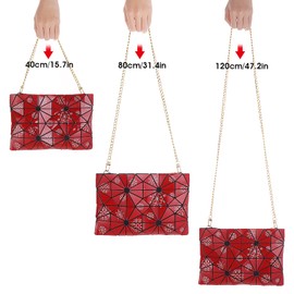 ASTER 3 Pieces Purse Chains Replacement Flat Chains Gold Bag Chains Shoulder Straps Chain, with Metal Slide Hook Buckles for DIY Handbags Crossbody Bag Crafts Making(Gold)