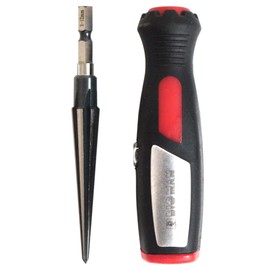 BIGMAN BTR-1 Hexagonal Shaft Taper Reamer, 0.1 - 0.5 inches (3 - 12 mm), 2-Way Handle Included