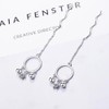 925 Sterling Silver Dreamcatcher Stars Tassel Needle Drop Threader Pull