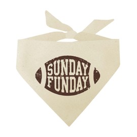 Sunday Funday Football Dog Bandana (Natural, XS 863)