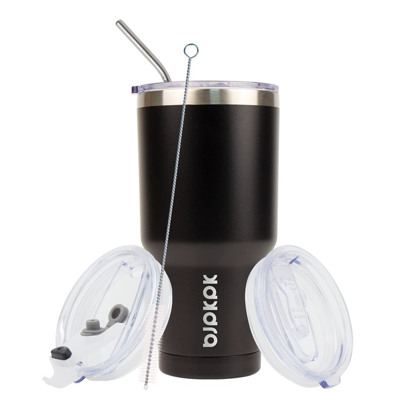 BJPKPK 30 oz Stainless Steel Tumbler with Lid and Straw