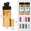 Craft Glitter, 380g Nail Glitter Powder 10 Jars Glitter with