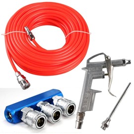 NABESHI Air Hose Air Duster Joint Set Branch Air Blow Air Hose Air Gun Coupler (Air Hose + Duster + Socket)