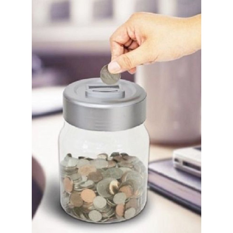 AcosE Digital Coin Counter Jar Piggy Bank Money Pennies Nickles