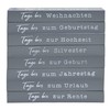 MIJOMA Yearly Countdown Calendar Wooden Cube - Permanent Yearly Table