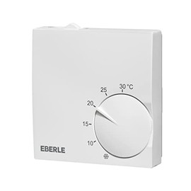 Eberle 131170551100 Room Controller Polar White (Extra Flat, Temperature Controller from 5 - 30 Degrees, Heating / Cooling Switch)