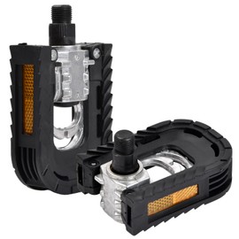 Bicycle Pedals Folding Pedals Mountain Bike with Non-Slip and Reflectors, 9/16 Inch Aluminium Platform Pedals, Bicycle Platform Bicycle Pedals Flat Pedals for Pedelec, MTB, Folding Bike, Road Bike