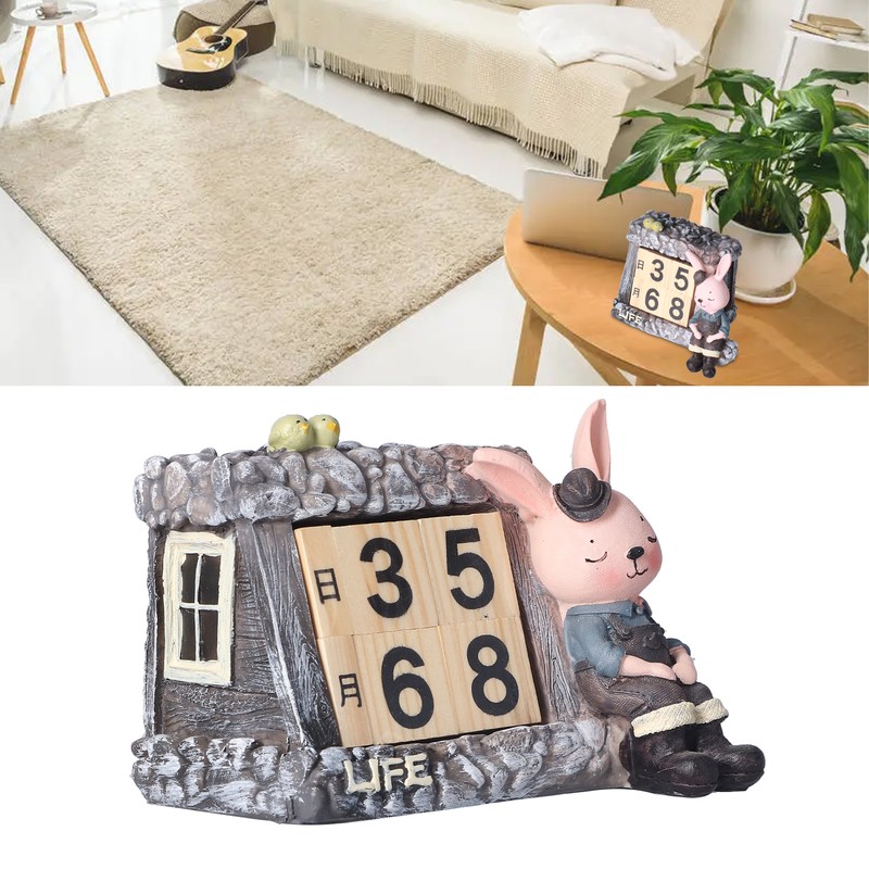 Innovative Rabbits Cabin Calendar Decorative TV Cabinet Decoration for Wedding