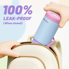 pluseight Kids Insulated Water Bottle, 12 oz BPA-FREE Double Wall Vacuum Tumbler 18/8 Stainless Steel Leak Proof Kids Cups with Straw for School Travel Boys Girls (Wathet)