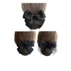 Chignon Net Barrette with Bow Bun Hair Net Set of
