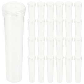 Didiseaon 25 Pcs Floral Tubes Plastic Flower Tube 28ml Top Nutrition Tube Air Plant Holder for Garden Home Tabletop Milkweed Water Cuttings Flower Arrangements