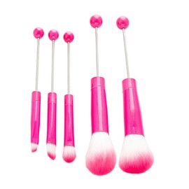 Fonowx 5 Stück Perlen-Make-up-Pinsel, Make-up-Pinsel-Werkzeug-Sets, Premium-Kosmetikpinsel für Freundin, Rose Rot