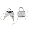 2 Pcs Small Locks with Keys Mini Luggage Locks Bling