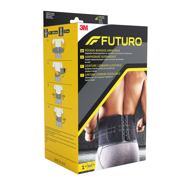 Futuro FUT46820 Adjustable Back Support, Black