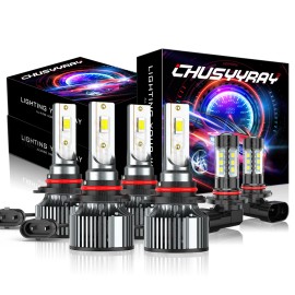 CHUSYYRAY 9005 9006 9145 LED Headlight Fog Kit For chevy silverado GMC Sierra 1500 99-06