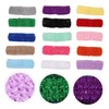 COLLBATH 30pcs Colorful Crochet Headbands High Elastic Soft Knitted Bandanas