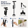 Folding Walking Cane with LED Light & Audible Alert Button,