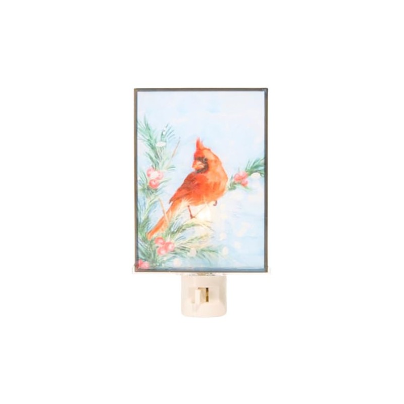 Raz Imports Cardinal Winter Scene Nite Lite – Plug-in Night
