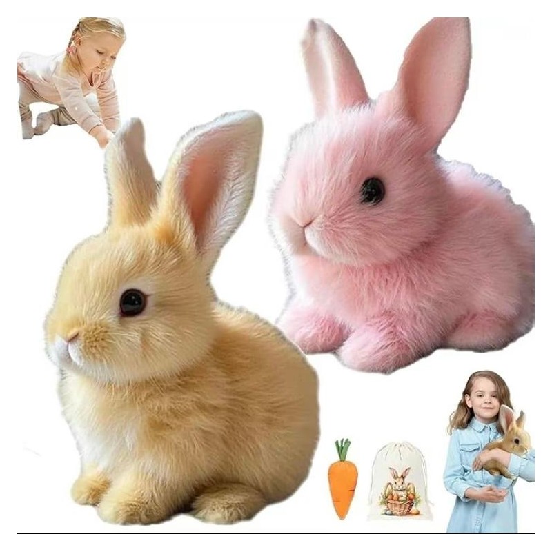 My Realistic Bunny Toy, InteractiveBunny Realistic Bunny-Jumping,Twitching,And Shaking Ears, BunbiRealistic