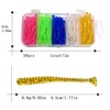 thkfish 50pcs/box Micro Fishing Soft Lures Plastic Worm Baits Paddle