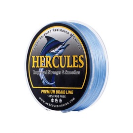 HERCULES Braided Fishing Line, Not Fade, 109 Yards PE Lines, 8 Strands Multifilament Fish Line, 10lb Test for Saltwater and Freshwater, Abrasion Resistant, Blue, 10lb, 100m