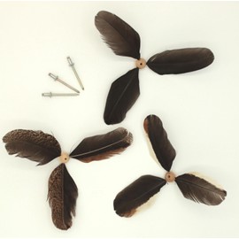 Replacement Springs Propeller for Bird Seagulls Wind Chime Made of Real Feathers