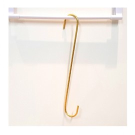 Gold S-Shaped Metal Hook 30cm 5ea