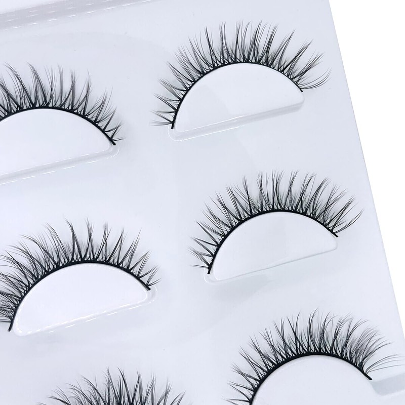 False Eyelashes Natural, Tummy Design, 3 Pairs Set, Eyelash Extensions