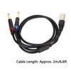Dual 1/4 Inch to XLR Male Y Splitter Cable XLR