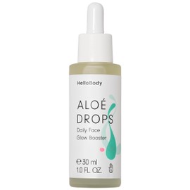HelloBody Aloé Drops Glow Booster (30 ml) - Vegan Facial Care Serum - Aloe Vera Facial Oil - Care Serum for a Natural Glow
