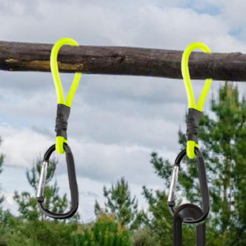 Bungee Cords with Carabiner Hooks - Elastic Rope Carabiner Bungee