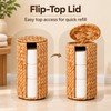 Wicker Toilet Paper Holder for Bathroom – Freestanding 3-Roll Storage