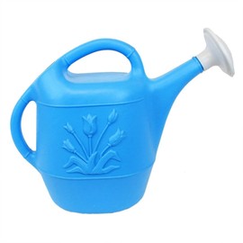 Union 63066 Watering Can with Tulip Design, 2 Gallon, Caribbean Blue