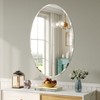 Frameless Oval Mirror, 20x30 Inch Beveled Bathroom Mirrors for Over
